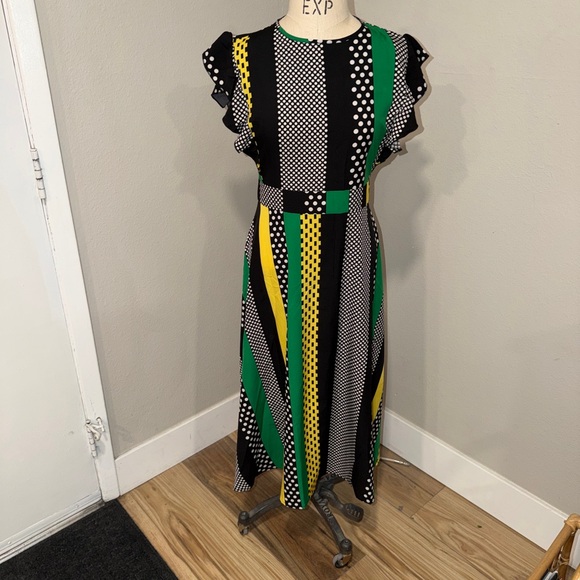 Dresses & Skirts - Darling Vintage Polyester Geometric Dress Sz7/8